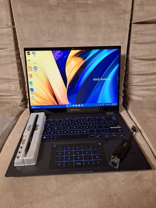 ASUS Vivobook S 14 Flip OLED Touch | i3-1220P | 8GB RAM | 256GB SSD | Creion tactil + Adaptor internet | NEGOCIABIL