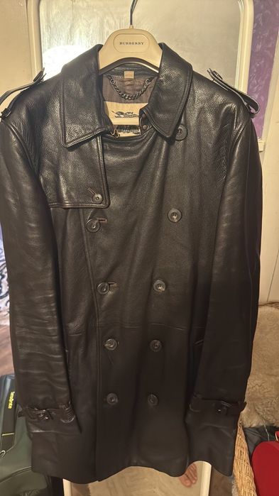 Burberry Leather Trench Coat MADE IN ITALY / Burberry Кожен Тренч (Шлифер) MADE IN ITALY
