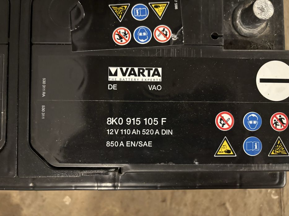 Акумулатор Varta 12V 110Ah 850A (OEM Audi / VW)