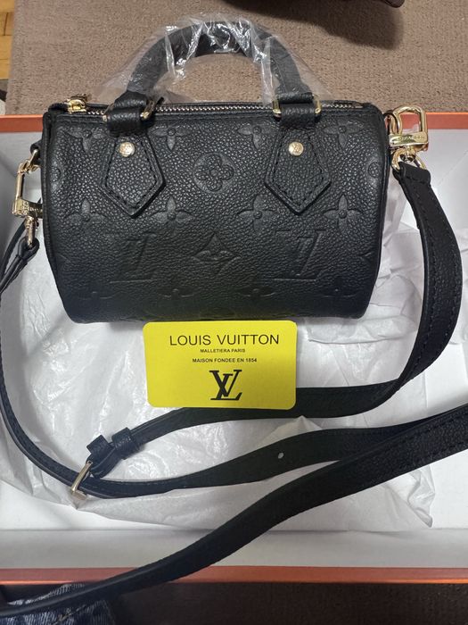 Geanta LV Nano Speedy 16cm  piele naturala