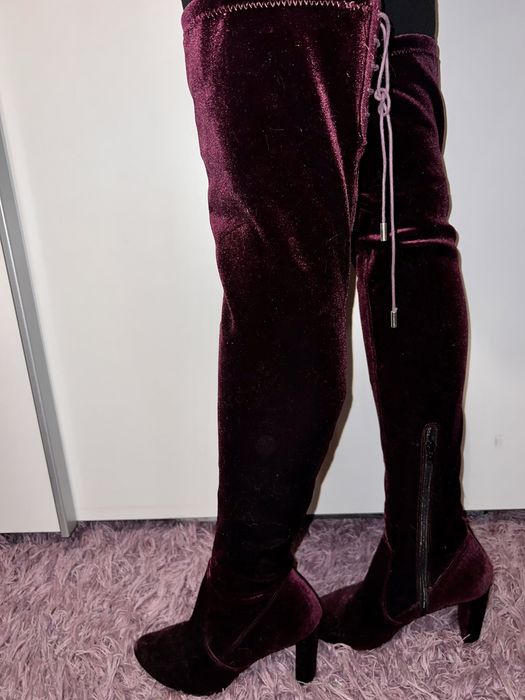 Ботуши над коляно (чизми ) с токчета НОВИ