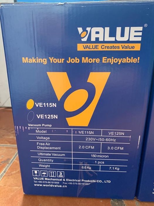Pompa value ve135n vacuum vid freon 100l/min 1/3cp 3.5 cfm nou