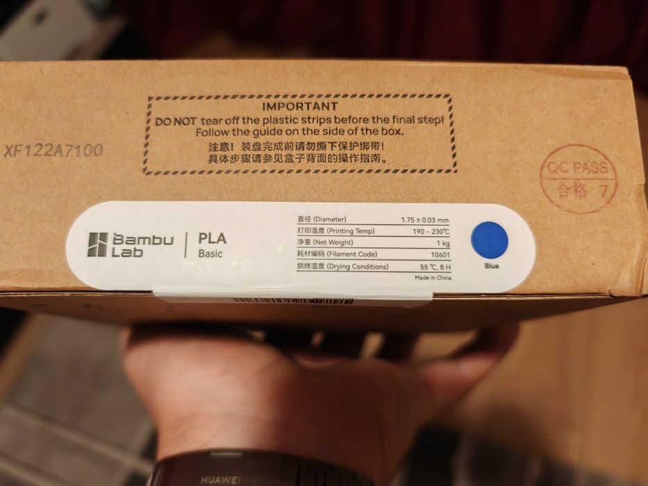 Filament 3D Bambu Lab PLA Blue Basic 1kg - Refill