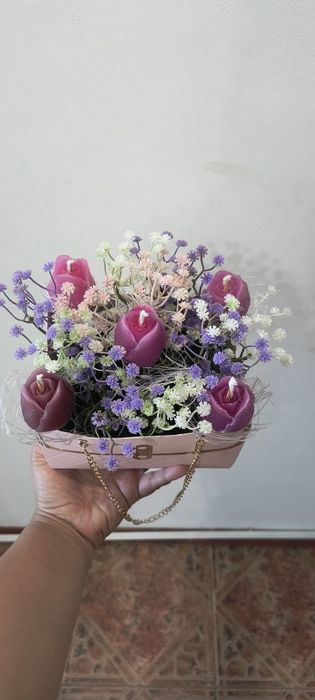 Ръчно изработени букети от свещи
