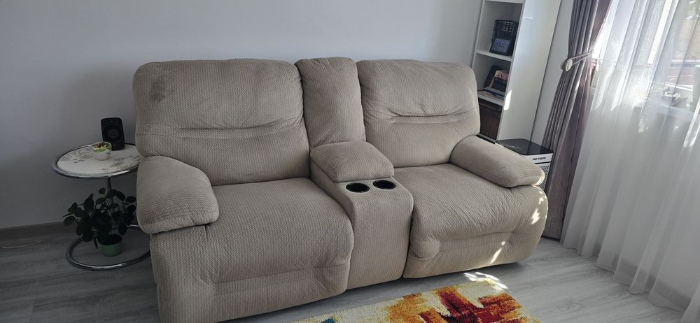 Canapea 2 locuri cu recliner Mobexpert