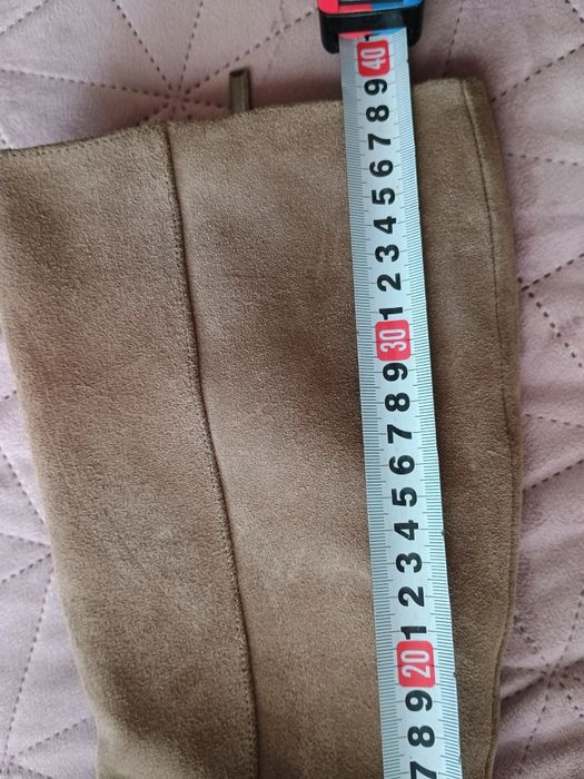 Велурени ботуши, бежови