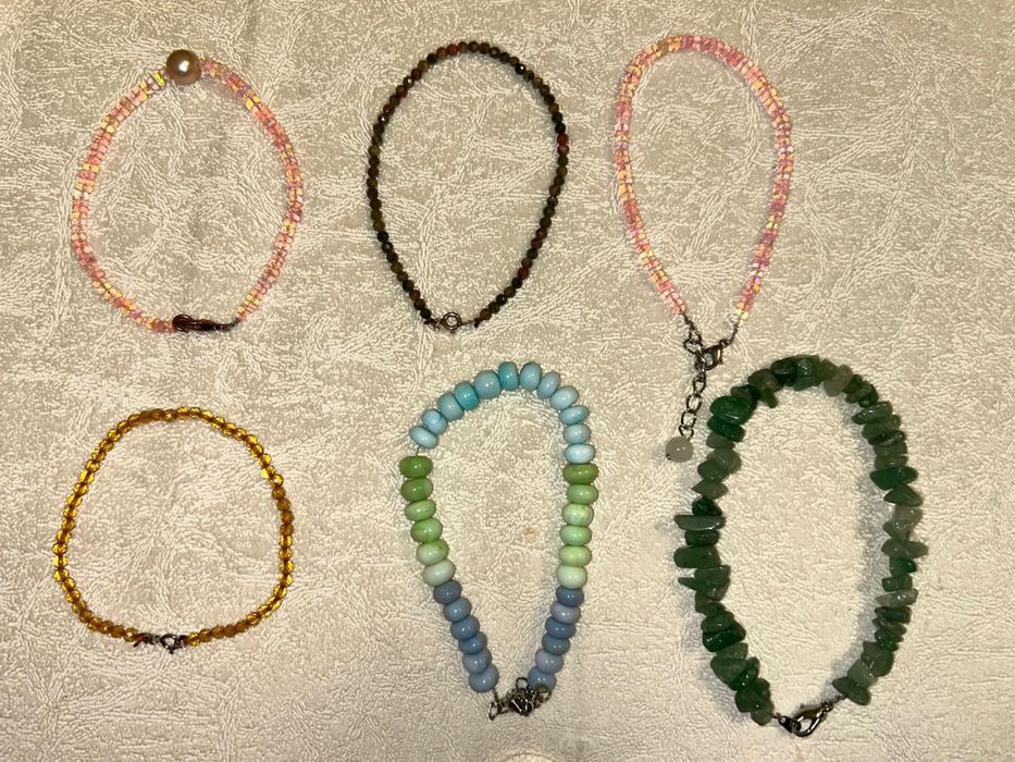 Браслеты с Цитрином, опалом, нефритом, унакит