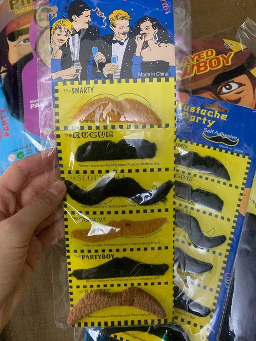 Накладные усы борода  карнавальные