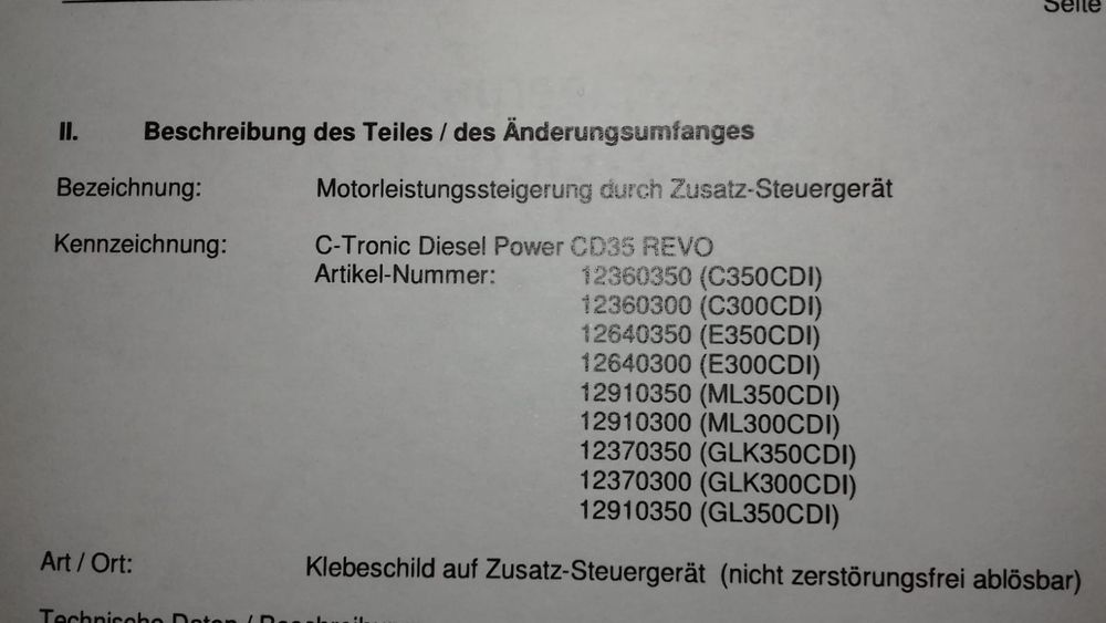 Kit de putere Carlsson C-Tronic Diesel Power CD35 Revo Mercedes OM642