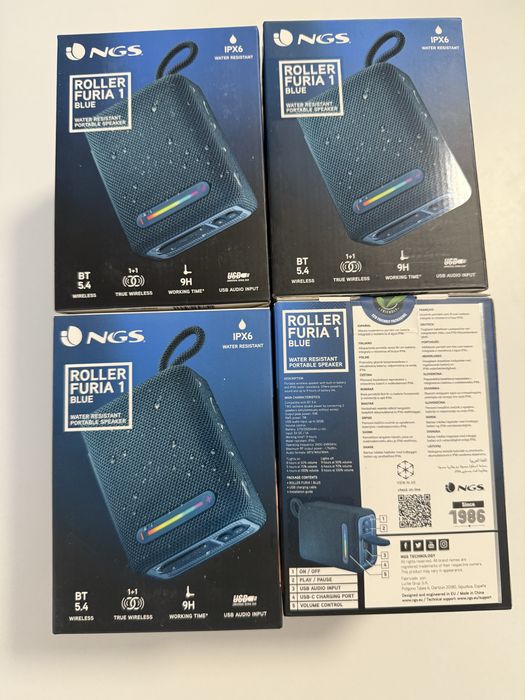 Boxa Portabila bluetooth NGS Roller Furia 1 ,15w, usb , ipx6 - albastru