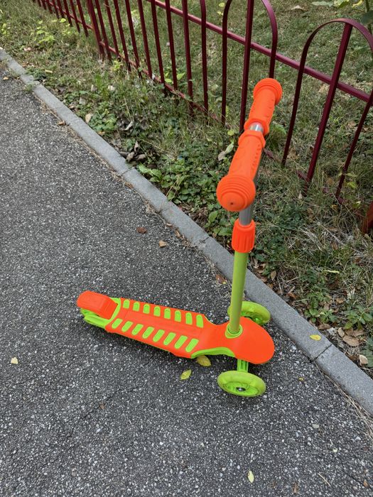 Trotineta copii verde/portocaliu