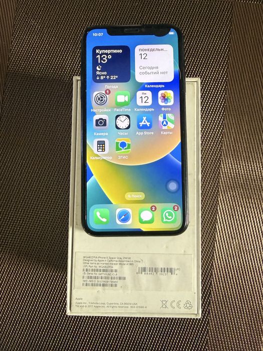 Iphone X 256 gb space gray 100% Гонконг