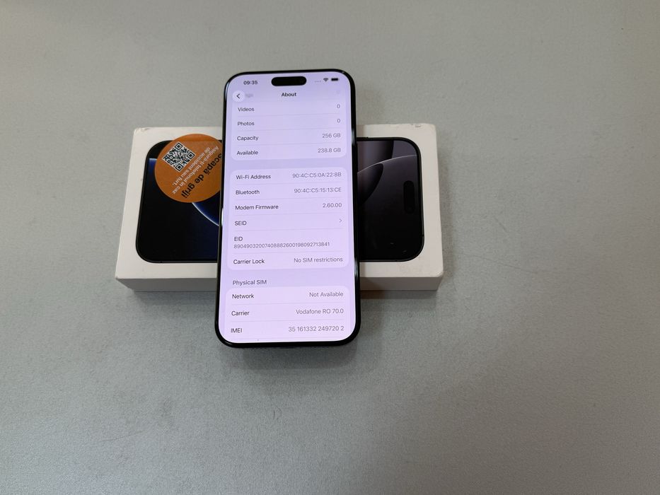 Iphone 16 Pro Max, 256 gb, Black Titanium