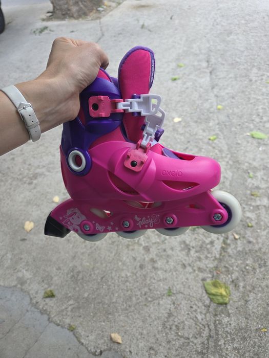 Ролери 30-32 номер, каска, налакътници и наколенки