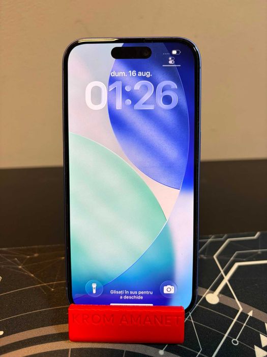 iPhone 16 Blue / 128 GB / Bat.95% / Garantie * Krom Amanet Margeanului *