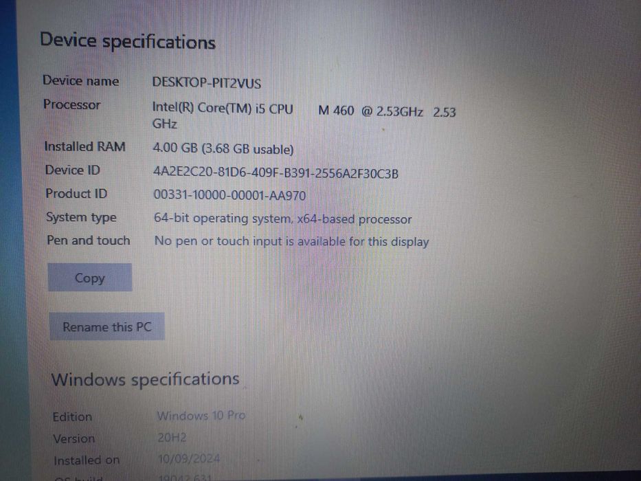 Vand Laptop Packard Bell PEW91