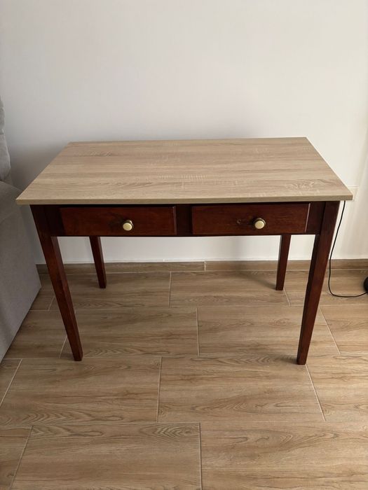 Masa cu 2 sertare (cadru lemn masiv si blat din pal Bardolino)