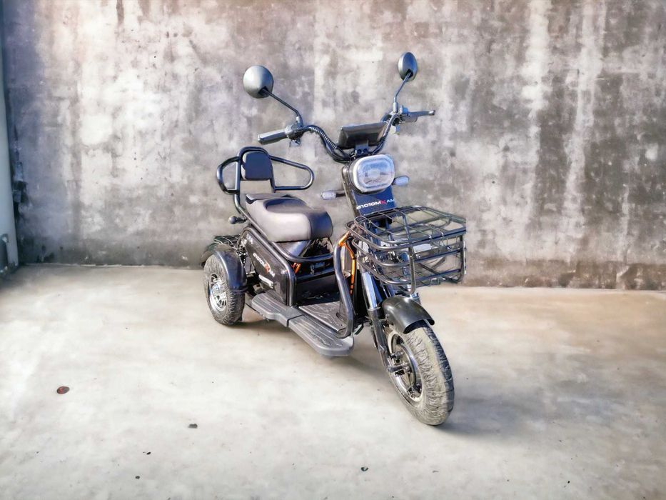 Двуместна електрическа триколка MaxMotors Pudding 1800W-48V-20Ah-ЧЕРНА