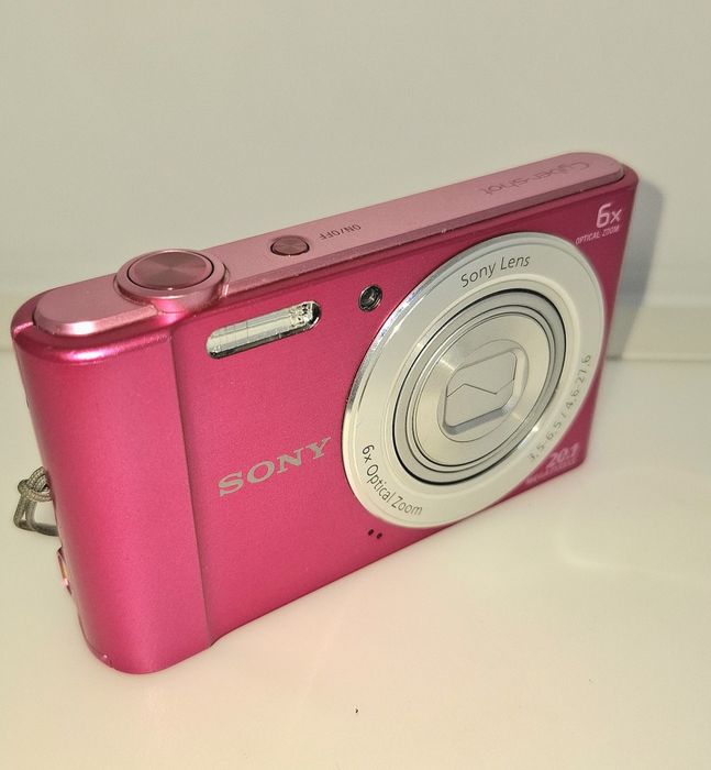 Sony Cyber-shot DSC-W810 (Розов) – Компактен дигитален фотоапарат, камера. Пълен комплект и състояние КАТО НОВО