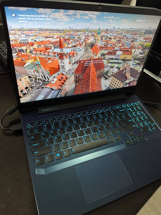 Laptop Lenovo IdeaPad Gaming 3, AMD Ryzen 5 4600 H, 8 GB Ram, gtx 1650, 512 SSD, CURATAT + PASTA NOUA