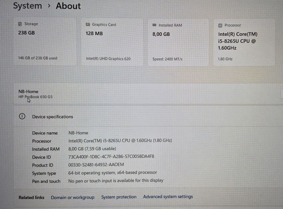 HP ProBook 650 G5