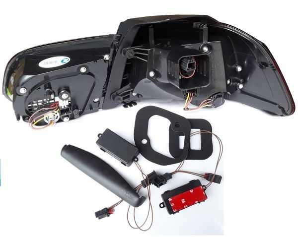 Черни ЛЕД стопове Голф 6 LED VW Golf 6 Диодни LED затъмнени тунинг R32