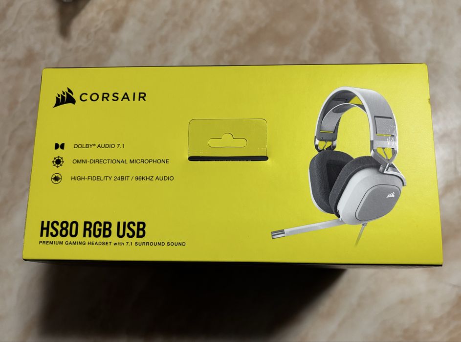Casti Gaming Corsair HS80 RGB USB White - NOI