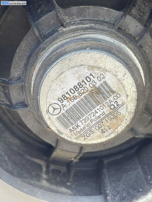 Boxa Difuzor de pe Usa Portiera Spate Stanga Dreapta Mercedes W169 Clasa A Class A160 A180 A200 2.0 CDI 2005 - 2012 Cod 981088101 [C5875]