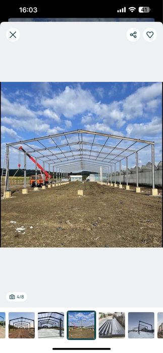 Vand hala metalca de 12 m x60 m x4 m