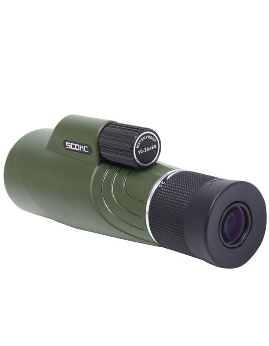Monoclu zoom SCOKC IPX 10-20x50 BAK4 rezistent la apa, ArmyGreen