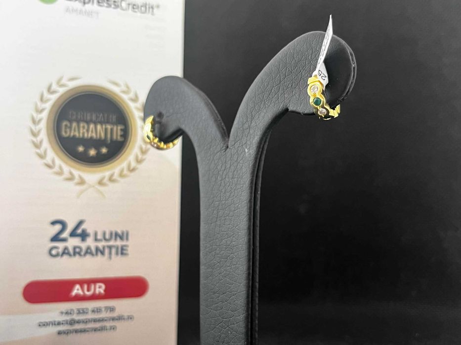 Cercei Aur 18k 4.24g (AG16 Moldova b32345.3)-Garantie 2 ani!