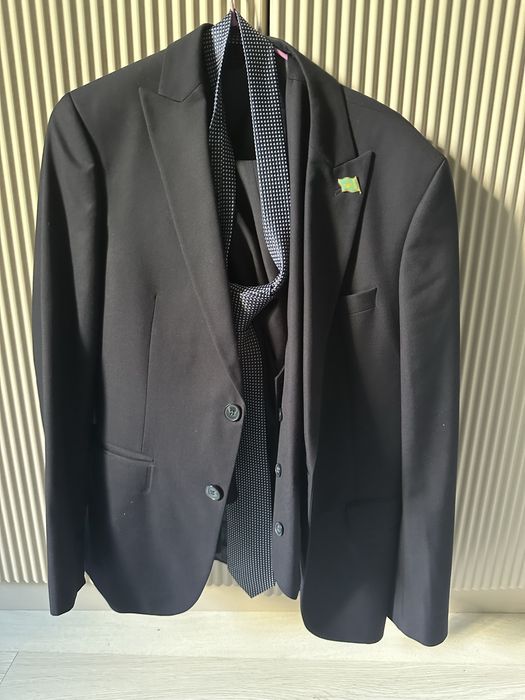 Костюм Тройка темно-синего цвета