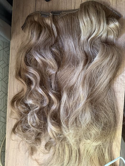 Индийска коса на клипси 150гр. 60см. Salon Vanet
