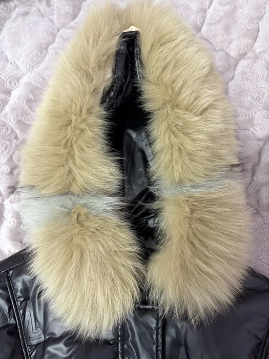 Дамско яке с пух и качулка естествен косъм