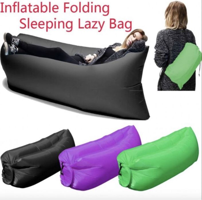 Надуваемо легло Bubble Bed - ново, синьо