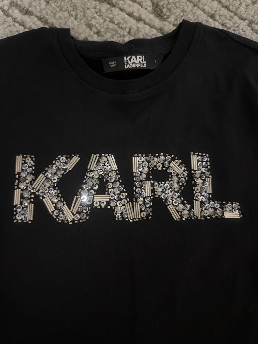 Тениска с камъни на Karl Lagerfeld