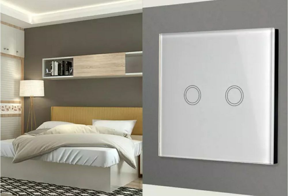 Întrerupător touch screen dublu