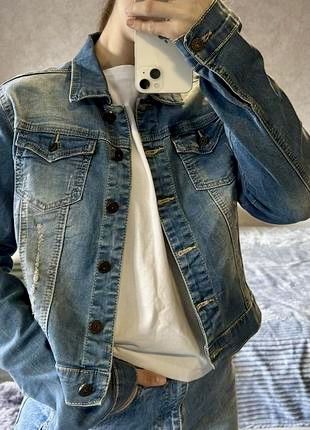 Джинсовая куртка деним h&m s-m