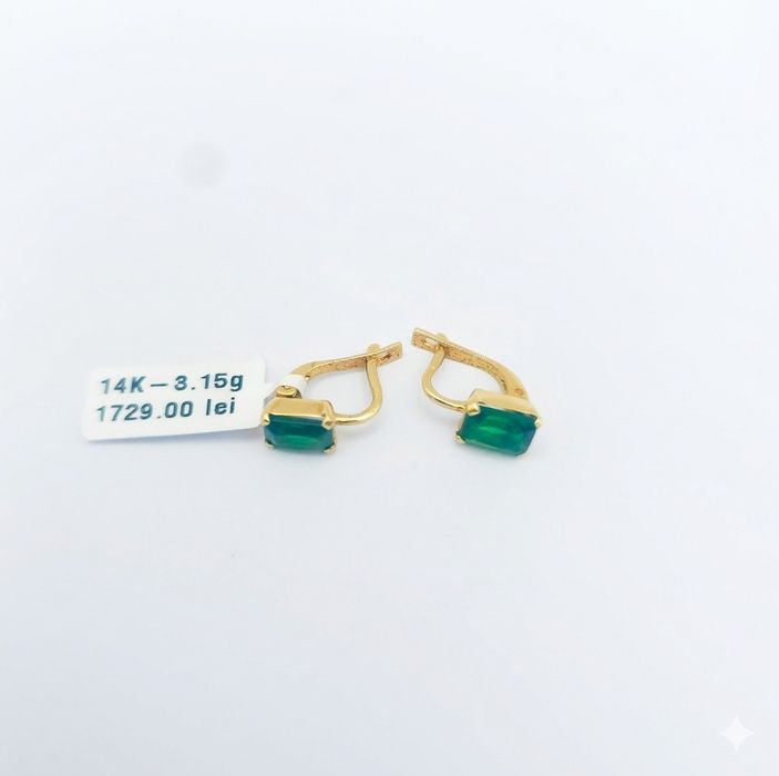 Bijuteria Royal cercei din aur 14k 3.15 gr