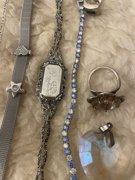 Сребърна гривна,пръстени Iris