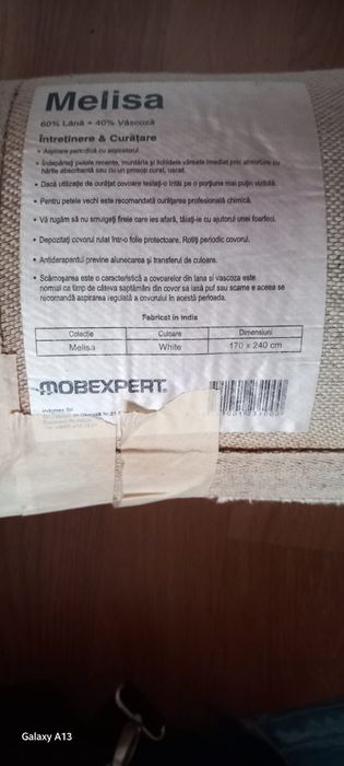 Covor Melisa nou 60% lana,40% vascoza