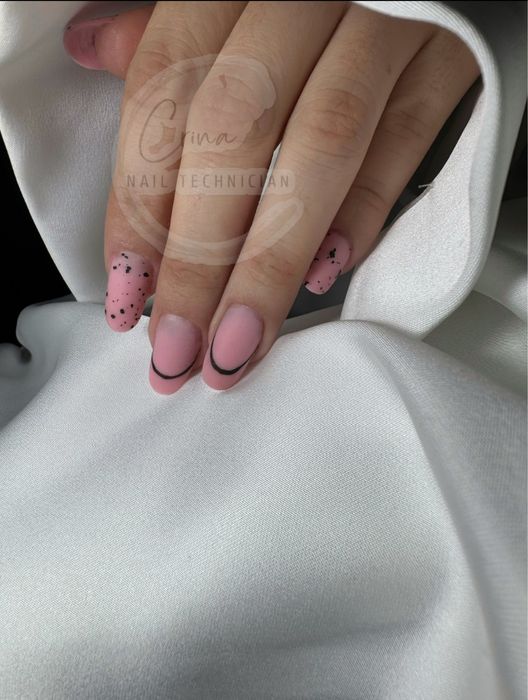 Unghii cu gel si oja semipermanenta/ pedichiura