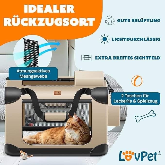 Транспортна чанта за кучета Lovpet®, транспортна кутия за кучета