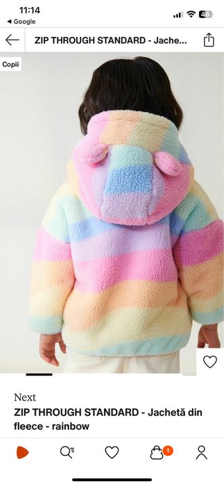 Jacheta din flecee NeXt 2 ani