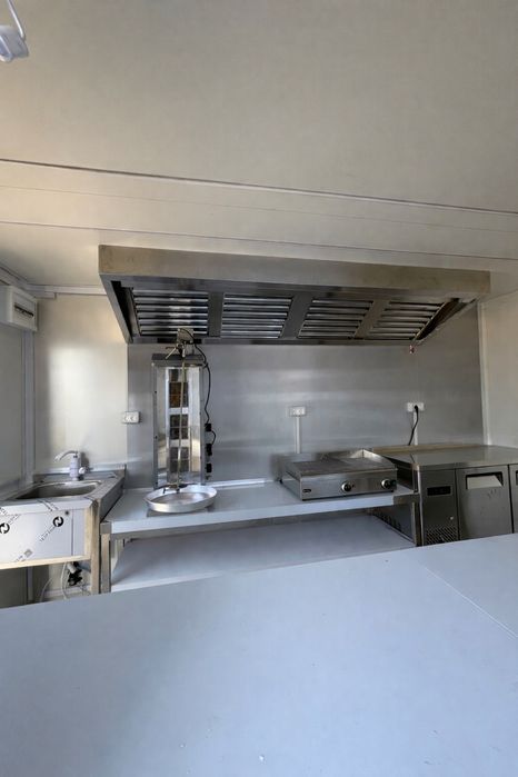 Rulota Comerciala 4m Fast Food Shaorma Kebab Echipata Complet In Stoc