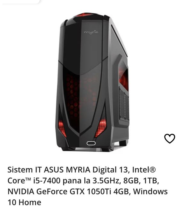 Calculator de gaming i5 7400 , 1050 ti Floresti • OLX.ro