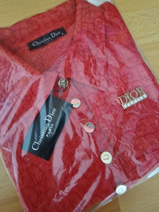 Bluza Christian Dior, logo metalic auriu, new collection