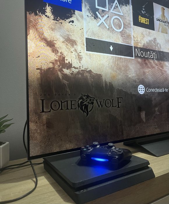 PlayStation 4 Slim 500GB – pachet complet, stare foarte bună