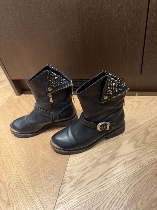 Дамски кожени боти с капси 40 номер