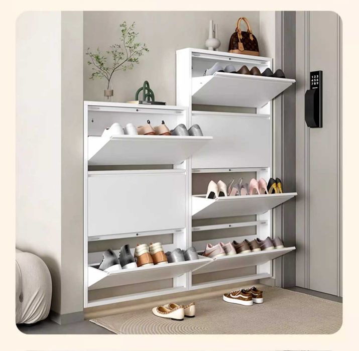 Настенный металлический обувной шкаф/Компактный обувной шкаф из стали